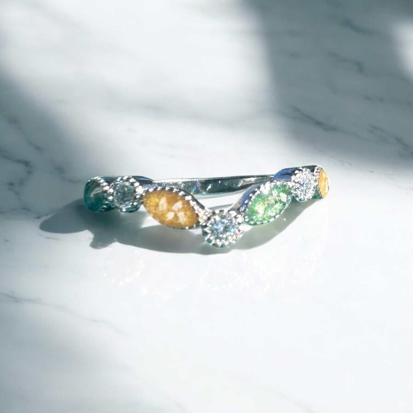 Wishbone Marquise Ring - Sterling Silver or Rose Gold Plated