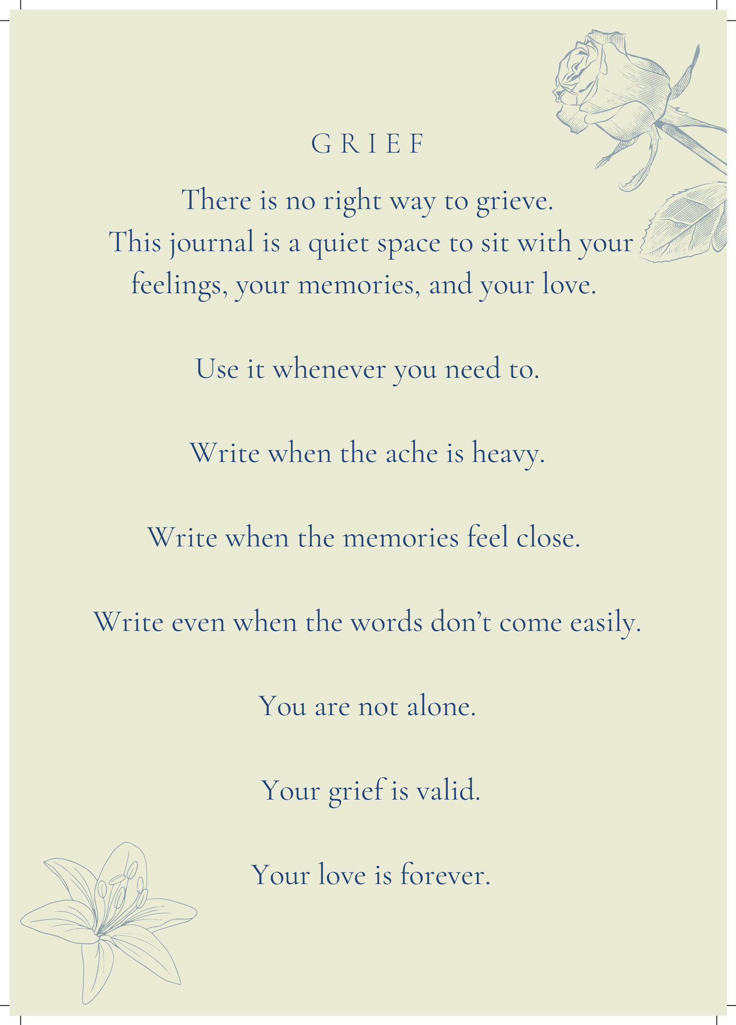 Healing affirmations from the grief journal – emotional support for those experiencing bereavement