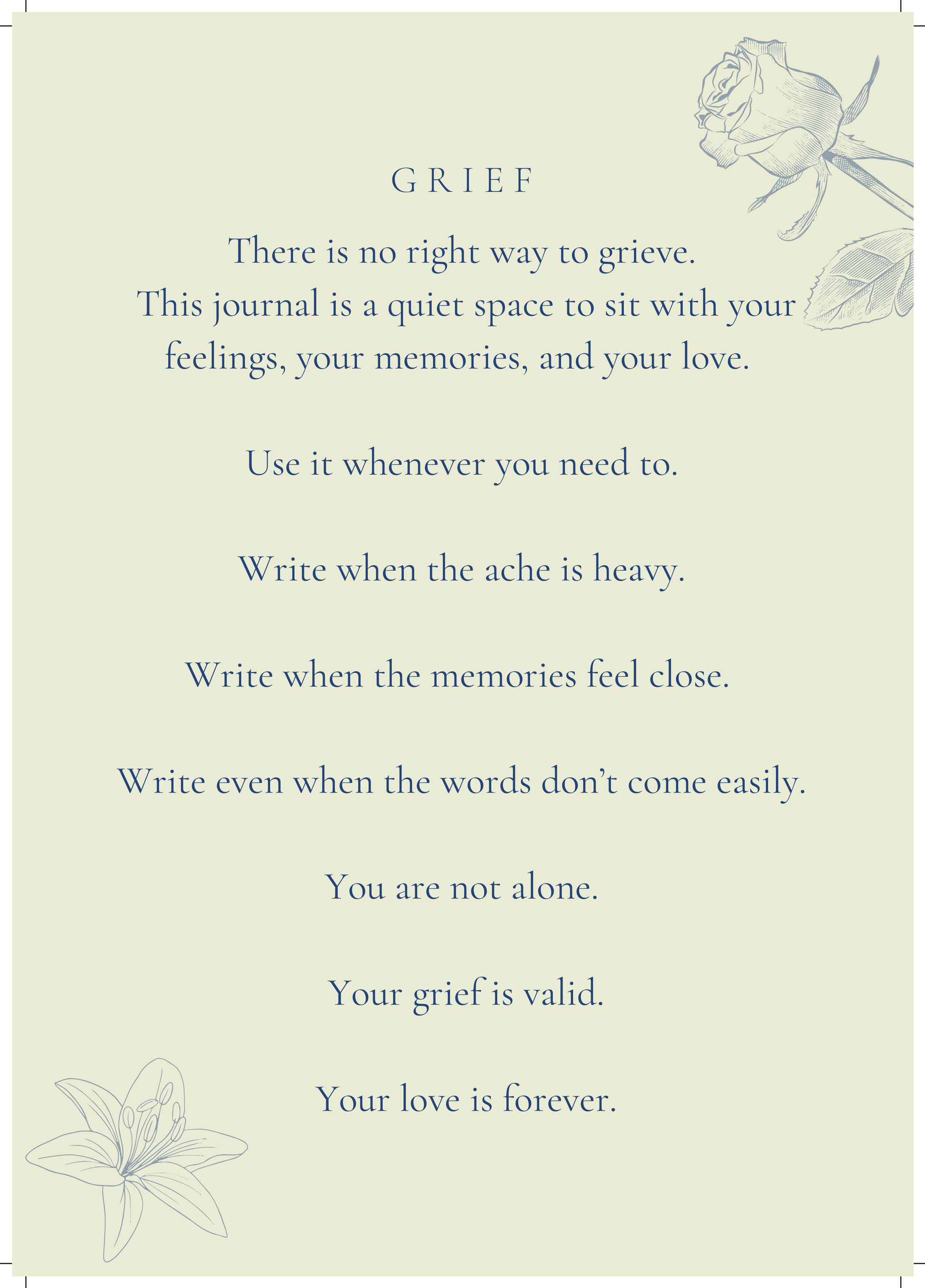 Healing affirmations from the grief journal – emotional support for those experiencing bereavement