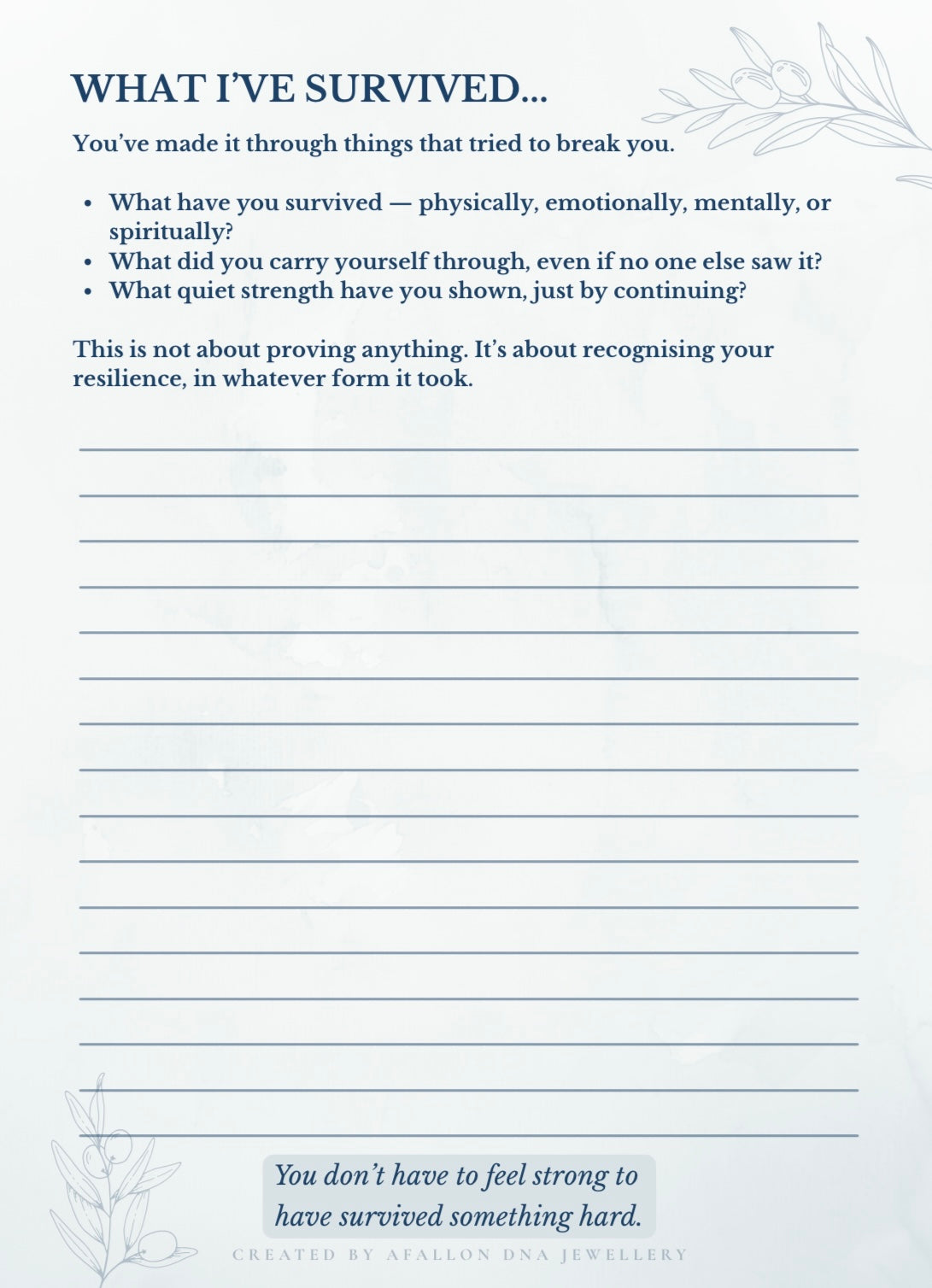 Paperback Post Traumatic Growth Journal – Gentle Prompts for Healing