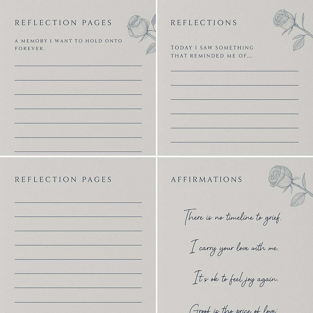 Paperback Grief Journal – Gentle Prompts for Bereavement & Healing