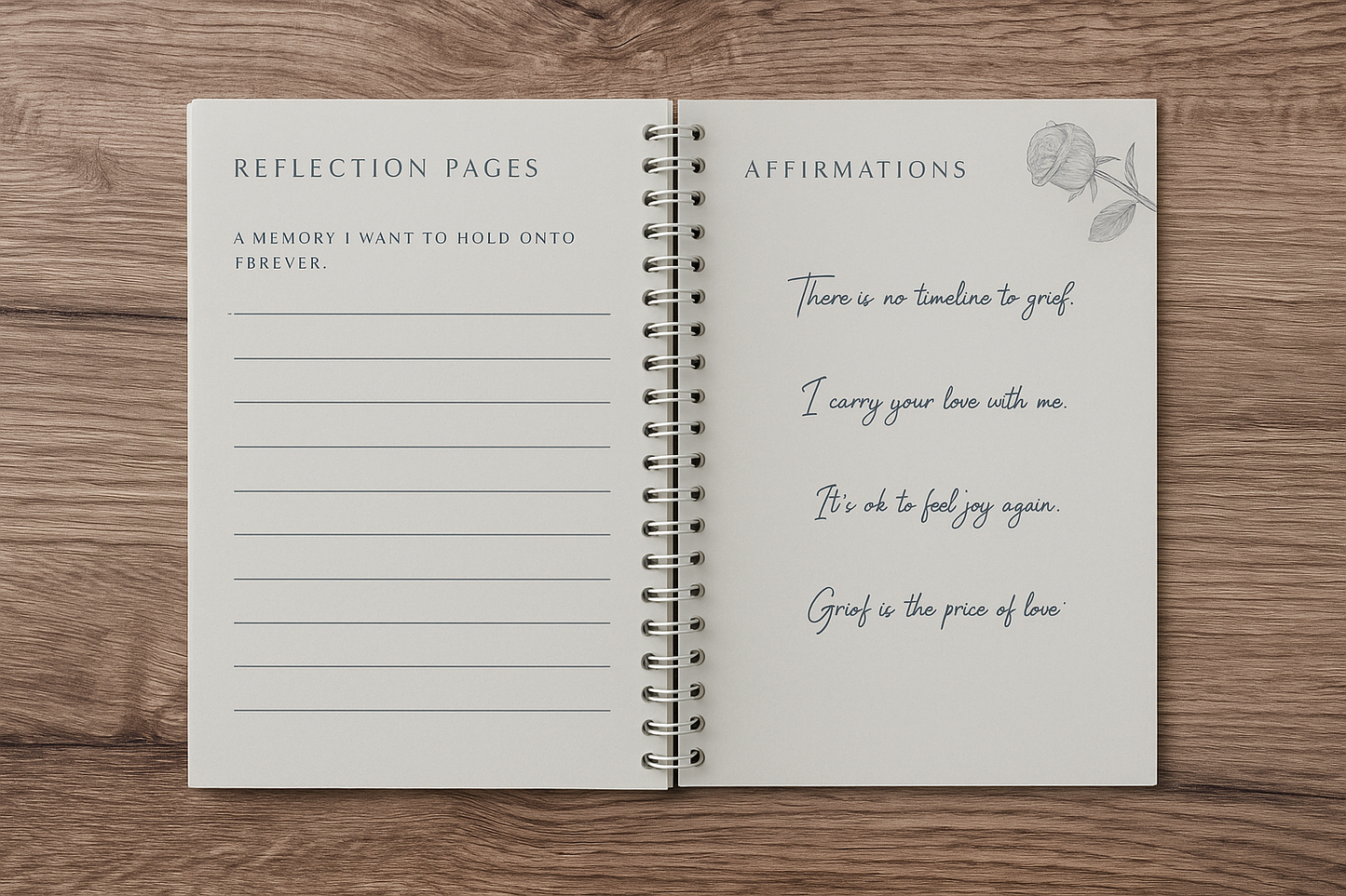 Paperback Grief Journal – Gentle Prompts for Bereavement & Healing