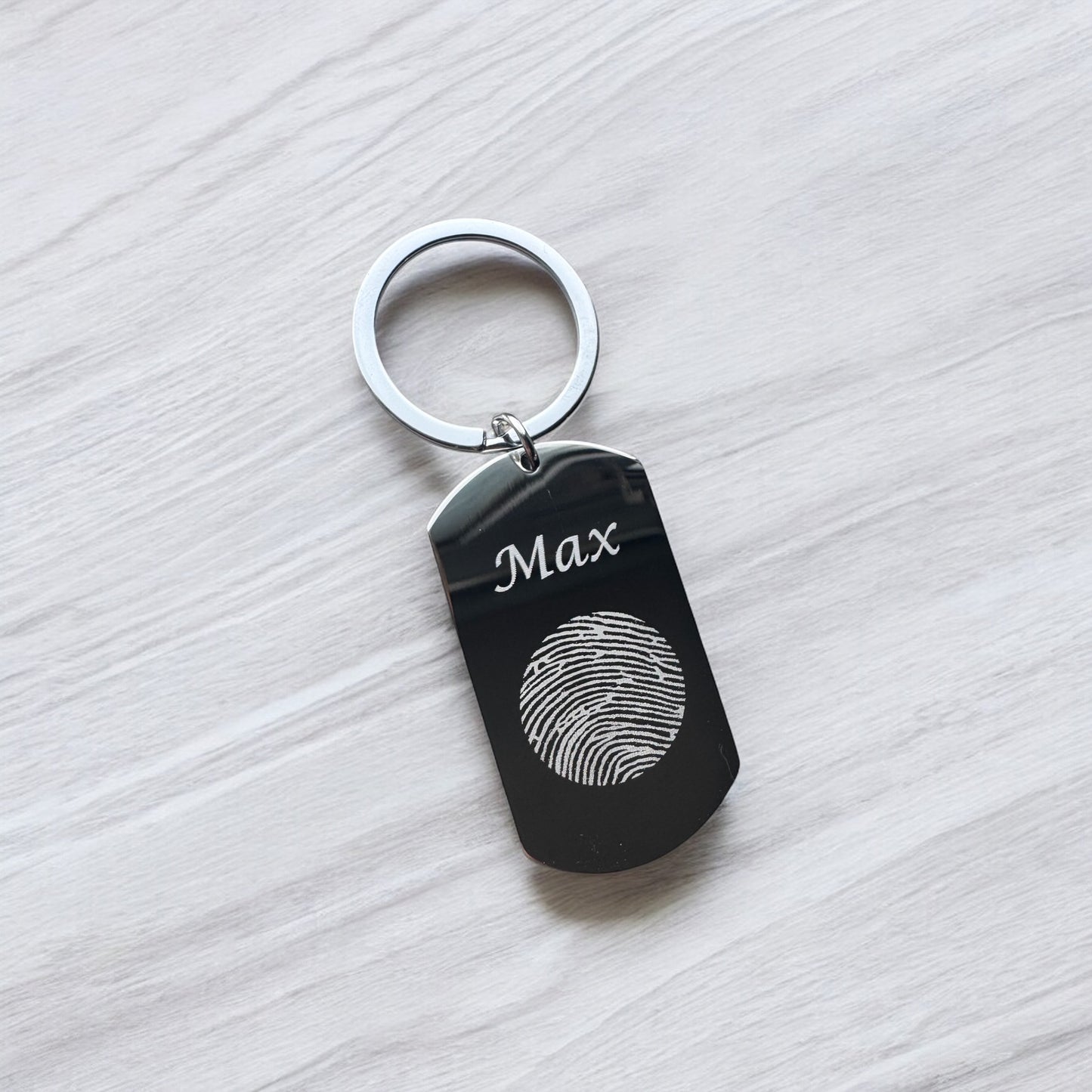 Stainless Steel Engraved Keyring