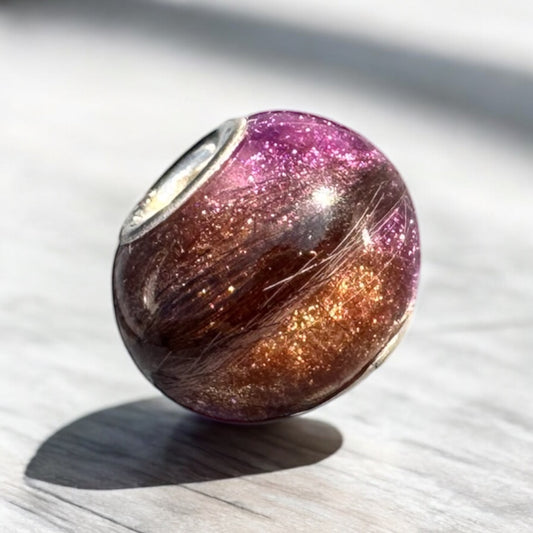 Ashes and/or Hair Fur Charm Bead