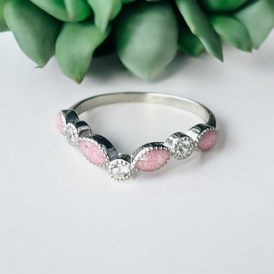 Wishbone Marquise Ring - Sterling Silver or Rose Gold Plated