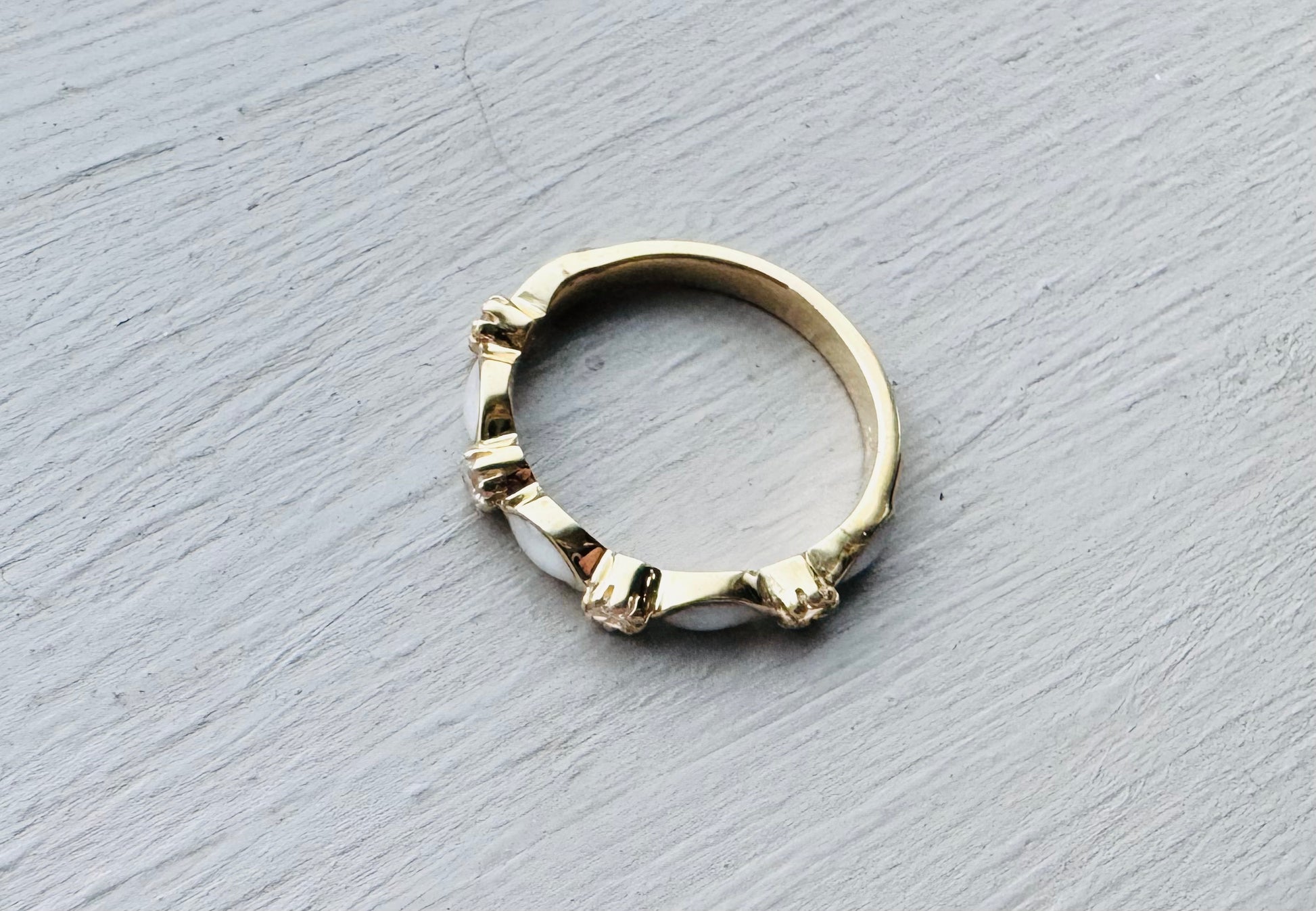 9K Yellow Gold DNA Keepsake Breastmilk Eternity Ring Half Band with Crystals Jewellery Handmade in Wales
