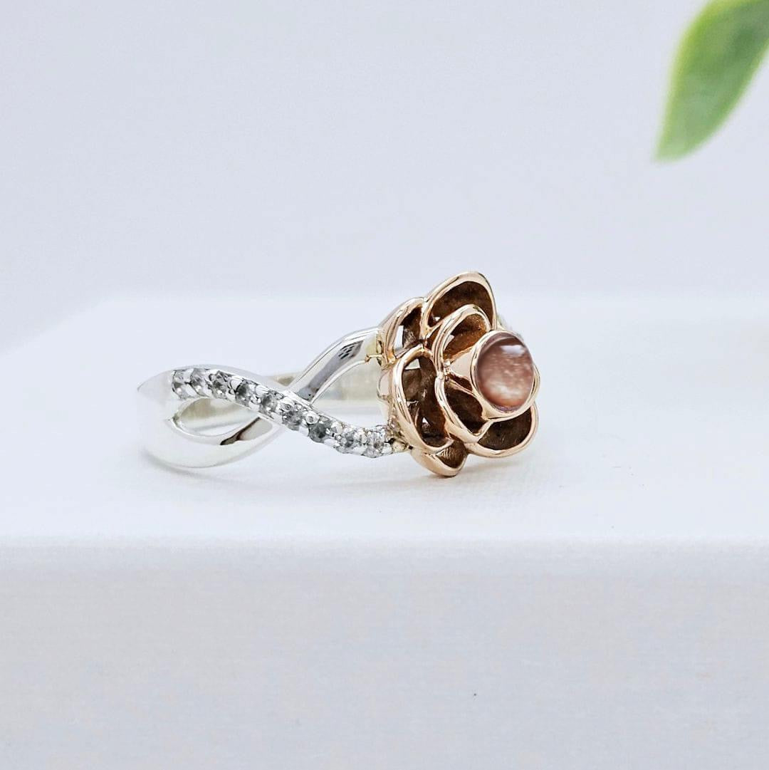 9K Rose Gold - Rose Design Ring
