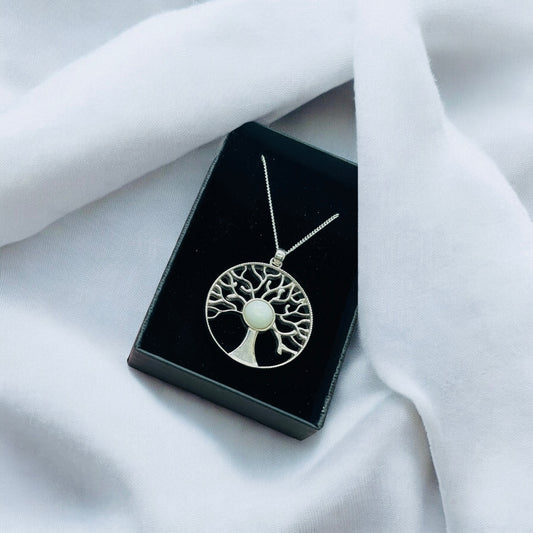 Tree of Life Pendant Necklace Keepsake Memorial DNA Jewellery made with breastmilk Ashes Cord Hair - handmade in wales - Sterling Silver - Breastfeeding 