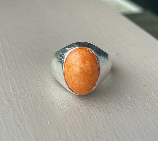 Engravable Gents Oval Ring