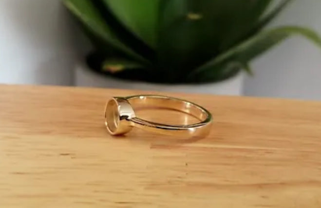 9K Gold Simple Round Ring