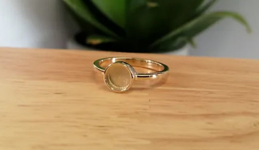 9K Gold Simple Round Ring