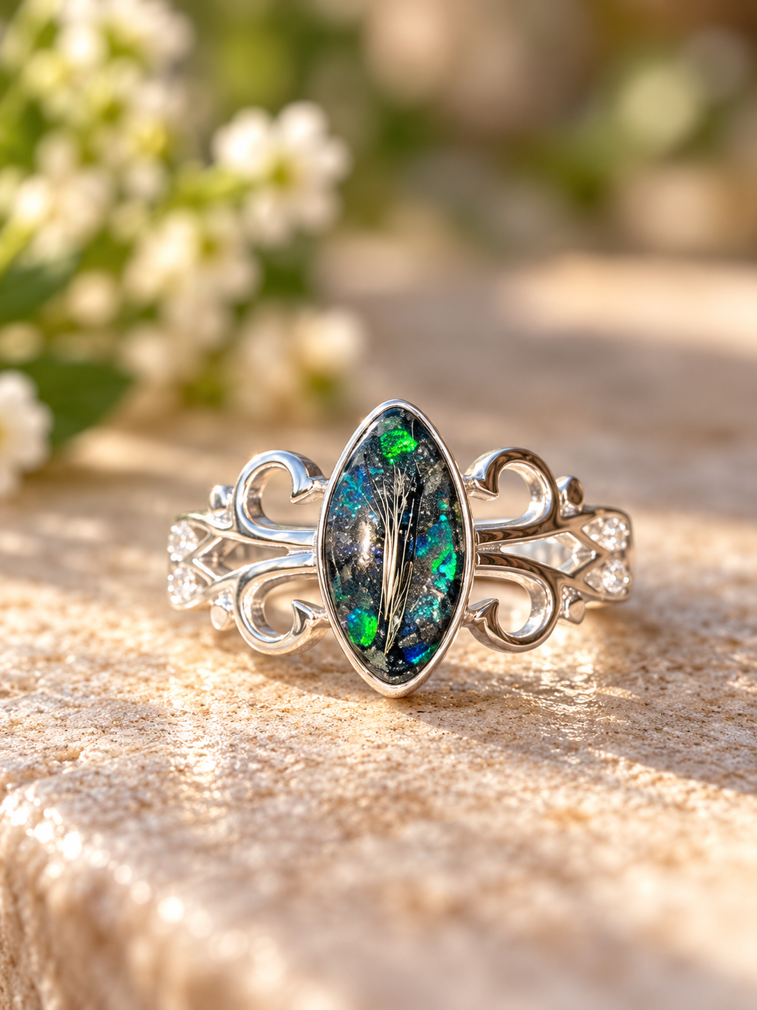 Ornate Marquise Ring